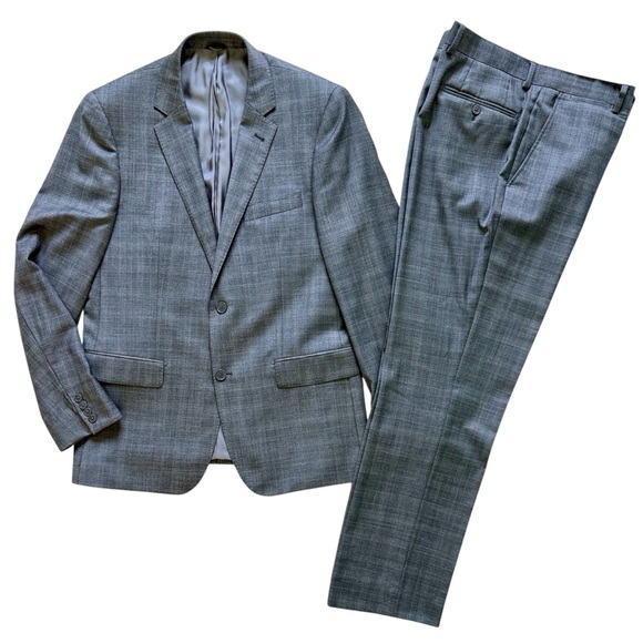 Neiman Marcus Other - NEIMAN MARCUS | Men's Gray Weave Super 120's Wool Suit 40R